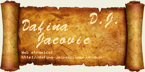 Dafina Jačović vizit kartica